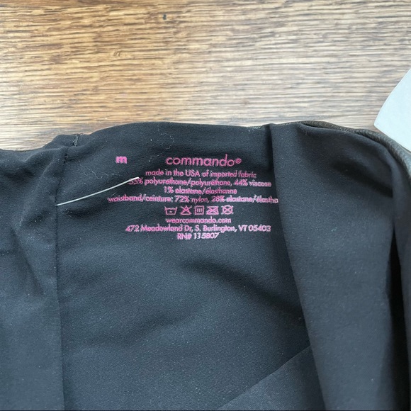 Commando Perfect Control Faux Leather Black Size M - Picture 8 of 11